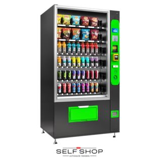 SelfShop SS-CV300 - Automat de Vending pentru Băuturi și Snackuri, Combo Refrigerat, 60 Selecții, Ecran 5"